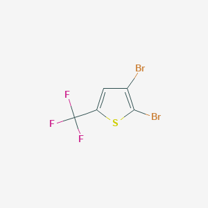 molecular formula C5HBr2F3S B2866162 2,3-Dibromo-5-(trifluoromethyl)thiophene CAS No. 2171963-99-6