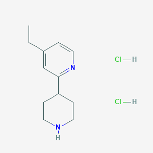 molecular formula C12H20Cl2N2 B2866164 4-Ethyl-2-piperidin-4-ylpyridine;dihydrochloride CAS No. 2580190-13-0