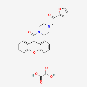 2-(4-(9H-xanthene-9-carbonyl)piperazin-1-yl)-1-(furan-2-yl)ethanone oxalate
