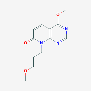 molecular formula C12H15N3O3 B2866168 4-甲氧基-8-(3-甲氧基丙基)吡啶并[2,3-d]嘧啶-7(8H)-酮 CAS No. 2034571-84-9
