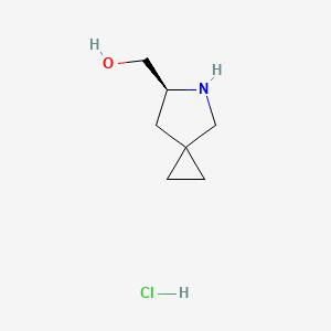 molecular formula C7H14ClNO B2866169 [(6S)-5-Azaspiro[2.4]heptan-6-yl]methanol;hydrochloride CAS No. 2200258-97-3