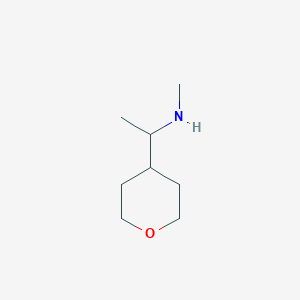 molecular formula C8H17NO B2866171 N-methyl-1-(oxan-4-yl)ethanamine CAS No. 1343103-84-3