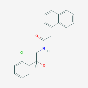 molecular formula C21H20ClNO2 B2866174 N-(2-(2-氯苯基)-2-甲氧基乙基)-2-(萘-1-基)乙酰胺 CAS No. 1795088-27-5