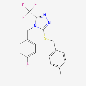 4-(4-fluorobenzyl)-3-[(4-methylbenzyl)sulfanyl]-5-(trifluoromethyl)-4H-1,2,4-triazole