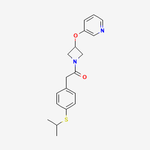 molecular formula C19H22N2O2S B2866179 2-(4-(Isopropylthio)phenyl)-1-(3-(pyridin-3-yloxy)azetidin-1-yl)ethanone CAS No. 1903684-69-4