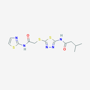 3-methyl-N-(5-((2-oxo-2-(thiazol-2-ylamino)ethyl)thio)-1,3,4-thiadiazol-2-yl)butanamide