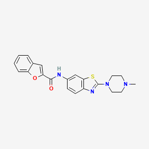 molecular formula C21H20N4O2S B2866188 N-(2-(4-methylpiperazin-1-yl)benzo[d]thiazol-6-yl)benzofuran-2-carboxamide CAS No. 1105252-32-1