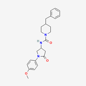 4-benzyl-N-[1-(4-methoxyphenyl)-5-oxopyrrolidin-3-yl]piperidine-1-carboxamide