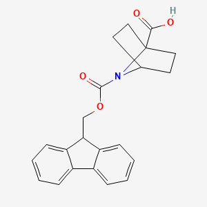 molecular formula C22H21NO4 B2866199 7-{[(9H-fluoren-9-yl)methoxy]carbonyl}-7-azabicyclo[2.2.1]heptane-1-carboxylic acid CAS No. 1932605-03-2