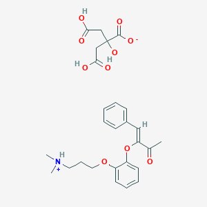 molecular formula C27H33NO10 B028662 (Z)-3-(2-(3-(Dimethylamino)propoxy)phenoxy)-4-phenyl-3-buten-2-one citrate CAS No. 106064-07-7