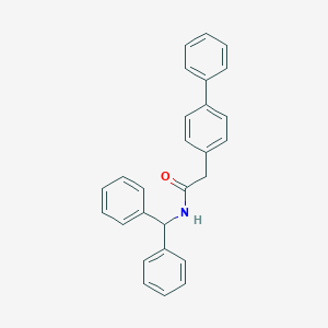 molecular formula C27H23NO B286620 2-(4-biphenylyl)-N-(diphenylmethyl)acetamide 