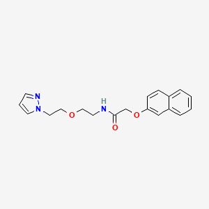 molecular formula C19H21N3O3 B2866210 2-(萘-2-基氧基)-N-{2-[2-(1H-吡唑-1-基)乙氧基]乙基}乙酰胺 CAS No. 2097864-74-7