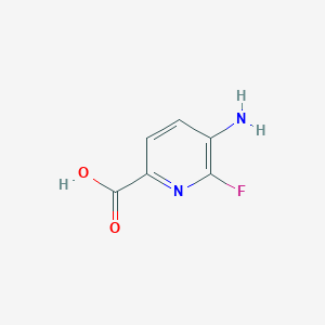molecular formula C6H5FN2O2 B2866213 5-Amino-6-fluoropicolinic acid CAS No. 1806662-65-6