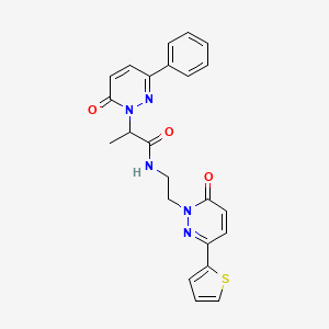 N-(2-(6-oxo-3-(thiophen-2-yl)pyridazin-1(6H)-yl)ethyl)-2-(6-oxo-3-phenylpyridazin-1(6H)-yl)propanamide