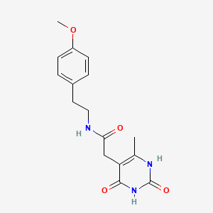 molecular formula C16H19N3O4 B2866225 N-(4-methoxyphenethyl)-2-(6-methyl-2,4-dioxo-1,2,3,4-tetrahydropyrimidin-5-yl)acetamide CAS No. 1172931-78-0
