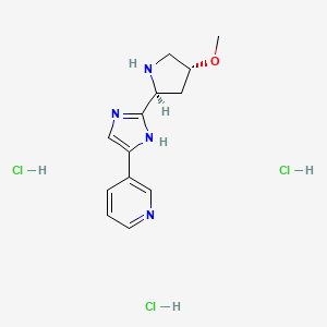3-{2-[(2S,4R)-4-methoxypyrrolidin-2-yl]-1H-imidazol-4-yl}pyridine trihydrochloride