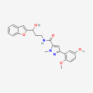 N-(3-(benzofuran-2-yl)-3-hydroxypropyl)-3-(2,5-dimethoxyphenyl)-1-methyl-1H-pyrazole-5-carboxamide