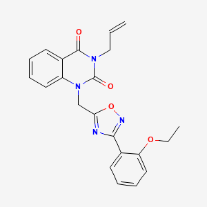 molecular formula C22H20N4O4 B2866239 3-allyl-1-((3-(2-ethoxyphenyl)-1,2,4-oxadiazol-5-yl)methyl)quinazoline-2,4(1H,3H)-dione CAS No. 1207036-07-4