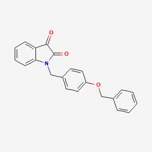 molecular formula C22H17NO3 B2866248 1-(4-(Benzyloxy)benzyl)indoline-2,3-dione CAS No. 708997-52-8