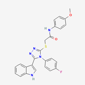 2-((4-(4-fluorophenyl)-5-(1H-indol-3-yl)-4H-1,2,4-triazol-3-yl)thio)-N-(4-methoxyphenyl)acetamide