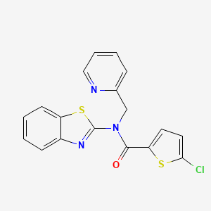 molecular formula C18H12ClN3OS2 B2866258 N-(苯并[d]噻唑-2-基)-5-氯-N-(吡啶-2-基甲基)噻吩-2-甲酰胺 CAS No. 886902-87-0