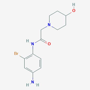 N-(4-amino-2-bromophenyl)-2-(4-hydroxypiperidin-1-yl)acetamide