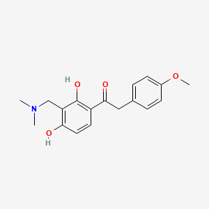 molecular formula C18H21NO4 B2866264 1-(3-((Dimethylamino)methyl)-2,4-dihydroxyphenyl)-2-(4-methoxyphenyl)ethanone CAS No. 1021218-37-0