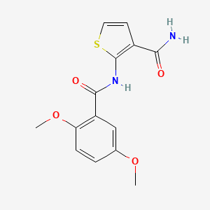 molecular formula C14H14N2O4S B2866269 2-(2,5-Dimethoxybenzamido)thiophene-3-carboxamide CAS No. 955811-62-8