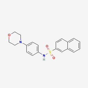 molecular formula C20H20N2O3S B2866276 N-[4-(4-morpholinyl)phenyl]-2-naphthalenesulfonamide CAS No. 324779-73-9