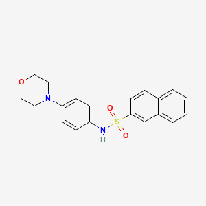 molecular formula C20H20N2O3S B2866276 N-[4-(4-吗啉基)苯基]-2-萘磺酰胺 CAS No. 324779-73-9