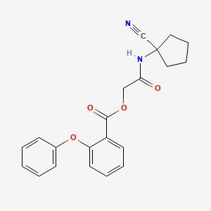 molecular formula C21H20N2O4 B2866278 [(1-Cyanocyclopentyl)carbamoyl]methyl 2-phenoxybenzoate CAS No. 1210149-16-8