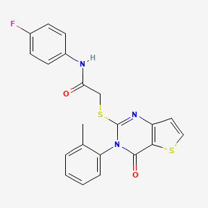 N-(4-fluorophenyl)-2-{[3-(2-methylphenyl)-4-oxo-3,4-dihydrothieno[3,2-d]pyrimidin-2-yl]sulfanyl}acetamide
