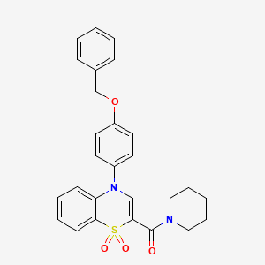 molecular formula C27H26N2O4S B2866280 N-(3,4-二甲苯基)-6-甲氧基-2-(哌啶-1-基羰基)喹啉-4-胺 CAS No. 1029775-78-7