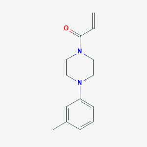 molecular formula C14H18N2O B2866281 1-[4-(3-Methylphenyl)piperazin-1-yl]prop-2-en-1-one CAS No. 1156750-72-9