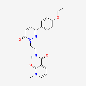 molecular formula C21H22N4O4 B2866285 N-(2-(3-(4-ethoxyphenyl)-6-oxopyridazin-1(6H)-yl)ethyl)-1-methyl-2-oxo-1,2-dihydropyridine-3-carboxamide CAS No. 1219912-74-9