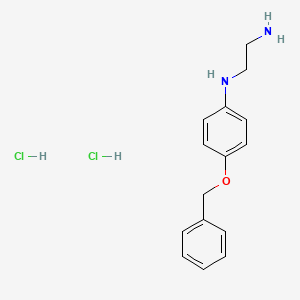 molecular formula C15H20Cl2N2O B2866289 N-(2-aminoethyl)-4-(benzyloxy)aniline dihydrochloride CAS No. 1987340-30-6