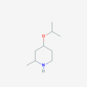 molecular formula C9H19NO B2866296 2-甲基-4-(丙-2-氧基)哌啶 CAS No. 1592650-37-7