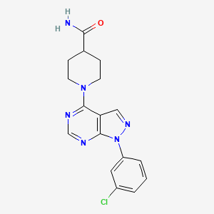 1-(1-(3-chlorophenyl)-1H-pyrazolo[3,4-d]pyrimidin-4-yl)piperidine-4-carboxamide
