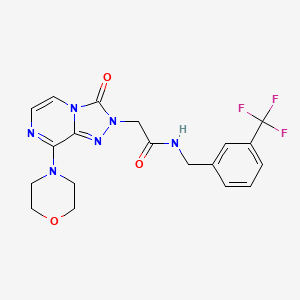 molecular formula C19H19F3N6O3 B2866310 2-(8-morpholino-3-oxo-[1,2,4]triazolo[4,3-a]pyrazin-2(3H)-yl)-N-(3-(trifluoromethyl)benzyl)acetamide CAS No. 1251686-73-3