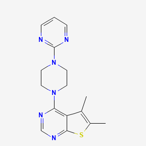 5,6-Dimethyl-4-(4-(pyrimidin-2-yl)piperazin-1-yl)thieno[2,3-d]pyrimidine