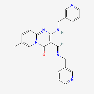 (E)-7-methyl-2-((pyridin-3-ylmethyl)amino)-3-(((pyridin-3-ylmethyl)imino)methyl)-4H-pyrido[1,2-a]pyrimidin-4-one