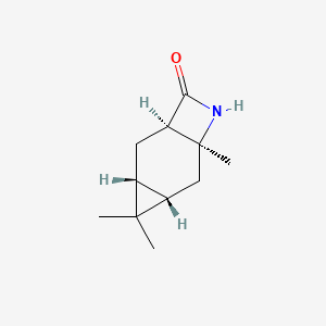 molecular formula C11H17NO B2866317 (1R,3R,5S,7S)-4,4,7-三甲基-8-氮杂三环[5.2.0.0^{3,5}]壬-9-酮 CAS No. 655236-18-3