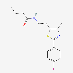 N-[2-[2-(4-fluorophenyl)-4-methyl-1,3-thiazol-5-yl]ethyl]butanamide