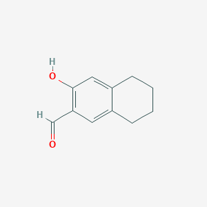 molecular formula C11H12O2 B2866335 5,6,7,8-tetrahydro-3-hydroxy-2-Naphthalenecarboxaldehyde CAS No. 86295-44-5