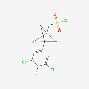 [3-(3,5-Dichloro-4-fluorophenyl)-1-bicyclo[1.1.1]pentanyl]methanesulfonyl chloride