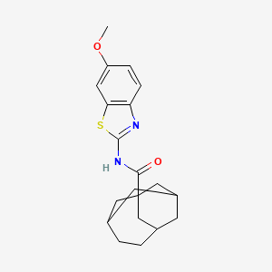 molecular formula C20H24N2O2S B2866341 N-(6-methoxybenzothiazol-2-yl)tricyclo[4.3.1.1<3,8>]undecylcarboxamide CAS No. 881441-49-2