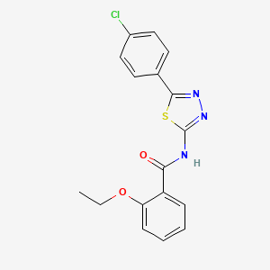 molecular formula C17H14ClN3O2S B2866348 N-[5-(4-chlorophenyl)-1,3,4-thiadiazol-2-yl]-2-ethoxybenzamide CAS No. 179232-95-2
