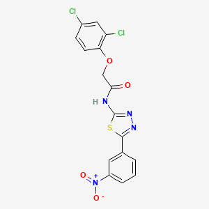 molecular formula C16H10Cl2N4O4S B2866350 2-(2,4-dichlorophenoxy)-N-[5-(3-nitrophenyl)-1,3,4-thiadiazol-2-yl]acetamide CAS No. 392245-00-0