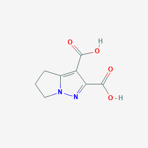 molecular formula C8H8N2O4 B2866351 5,6-二氢-4H-吡咯并[1,2-b]吡唑-2,3-二羧酸 CAS No. 1823428-33-6