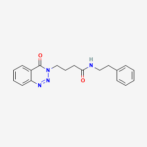 molecular formula C19H20N4O2 B2866354 4-(4-oxo-1,2,3-benzotriazin-3(4H)-yl)-N-(2-phenylethyl)butanamide CAS No. 440331-23-7